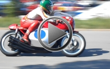 Motorcycle touring holiday and tours Europe classic bike and car events - Agostini on 6 cylinder MV Agusta